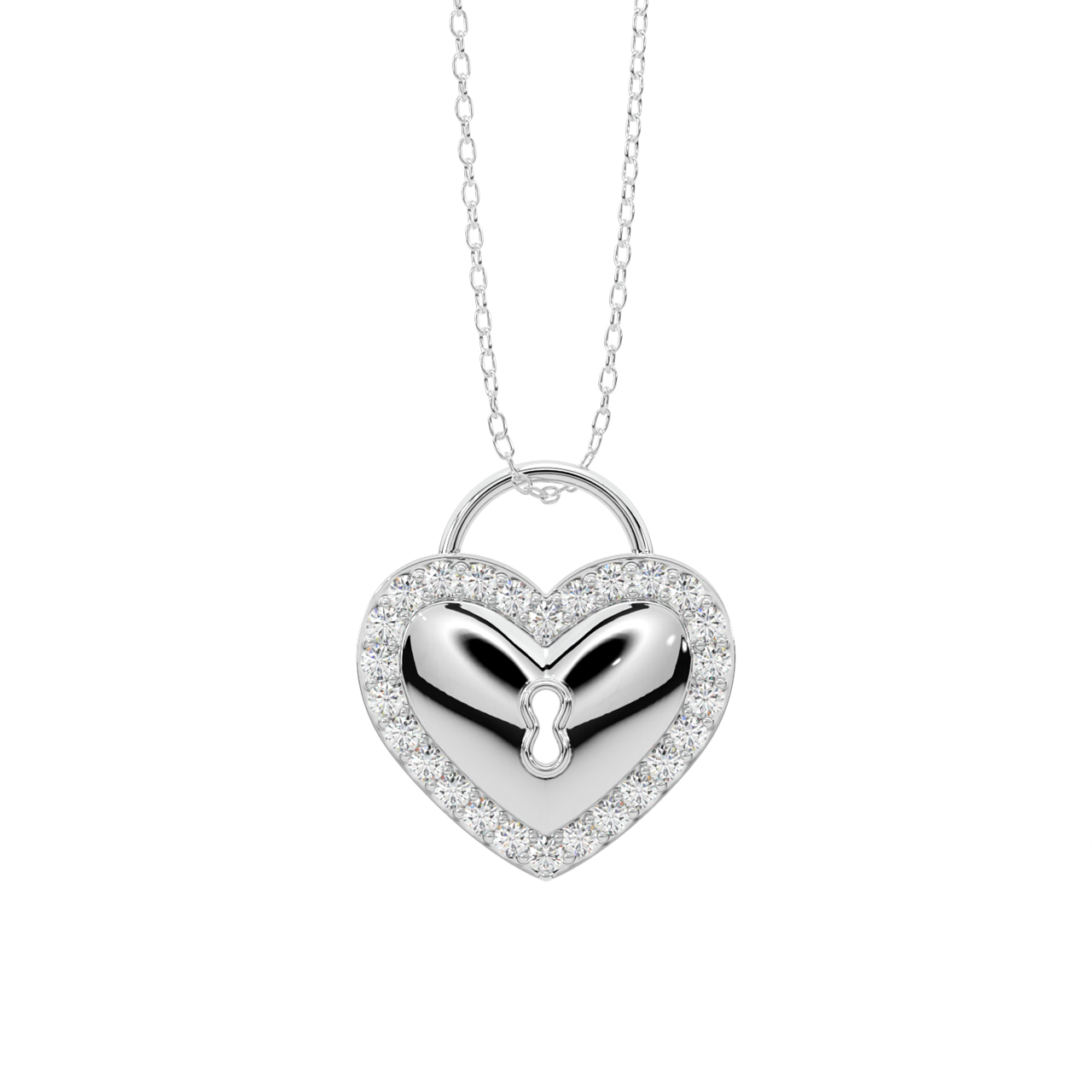 Gold Shine Heart Diamond Pendant